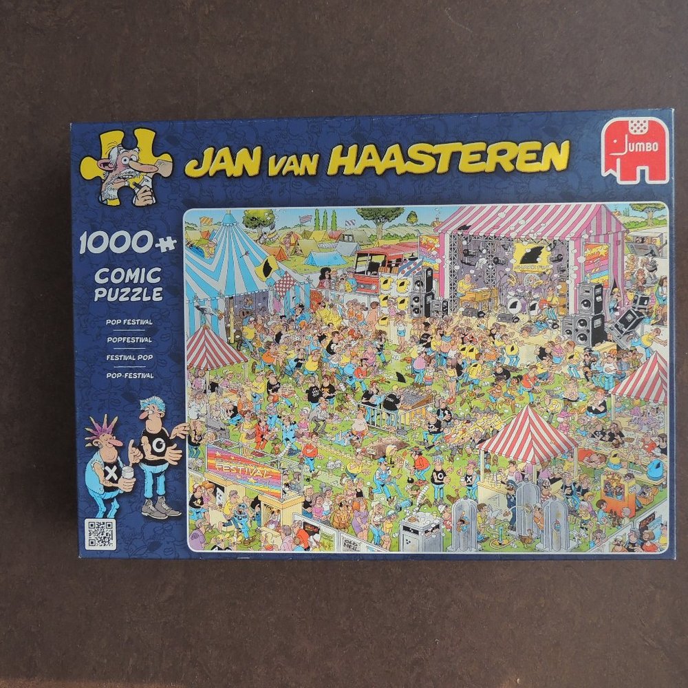 COMPLETE Jan Van Haasteren 1000 Piece Puzzle "Pop Festival"